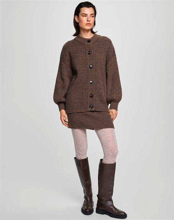 MSCHLissi Knit Cardigan - Slate Black Melange